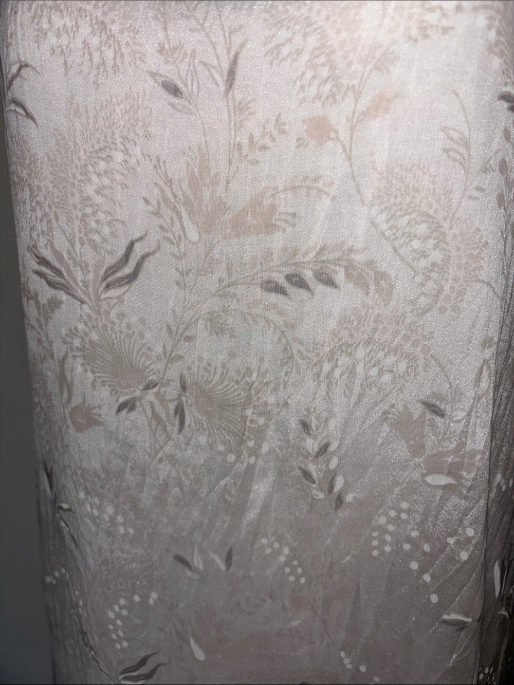 Cousy SzL Ivory Floral Patterned Pure Silk Sleeveless Lined Top - Picture 4 of 8